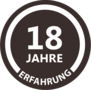 18 Jahre Erfahrung Siegel