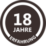18 Jahre Erfahrung Siegel